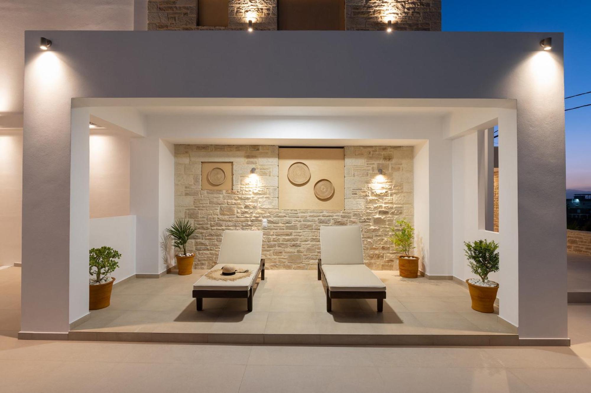 Ammokrinos Luxury Homes,150M From The Beach Kalamaki  Dış mekan fotoğraf