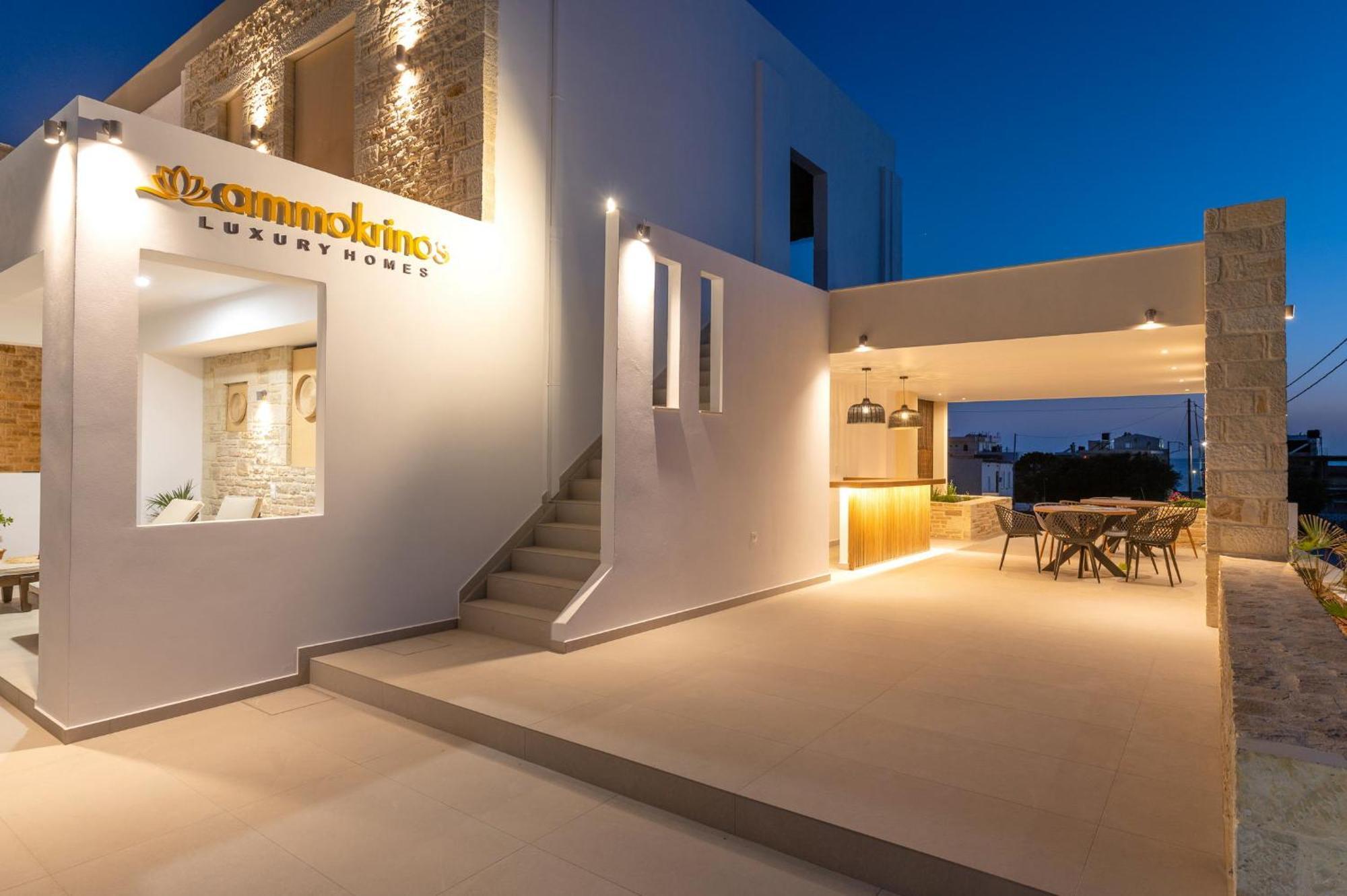 Ammokrinos Luxury Homes,150M From The Beach Kalamaki  Dış mekan fotoğraf