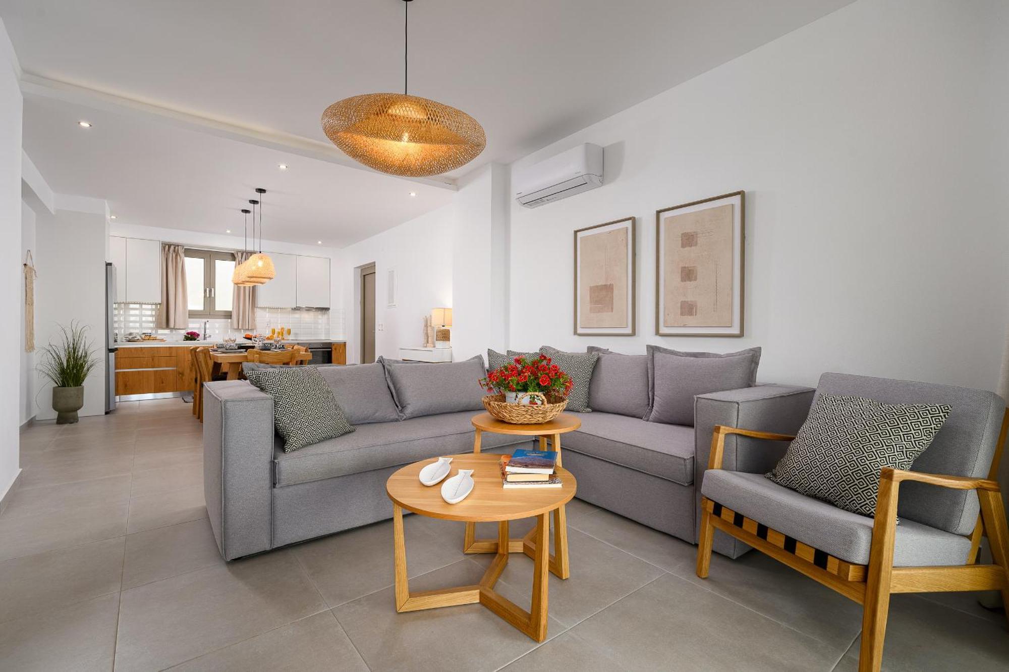 Ammokrinos Luxury Homes,150M From The Beach Kalamaki  Dış mekan fotoğraf